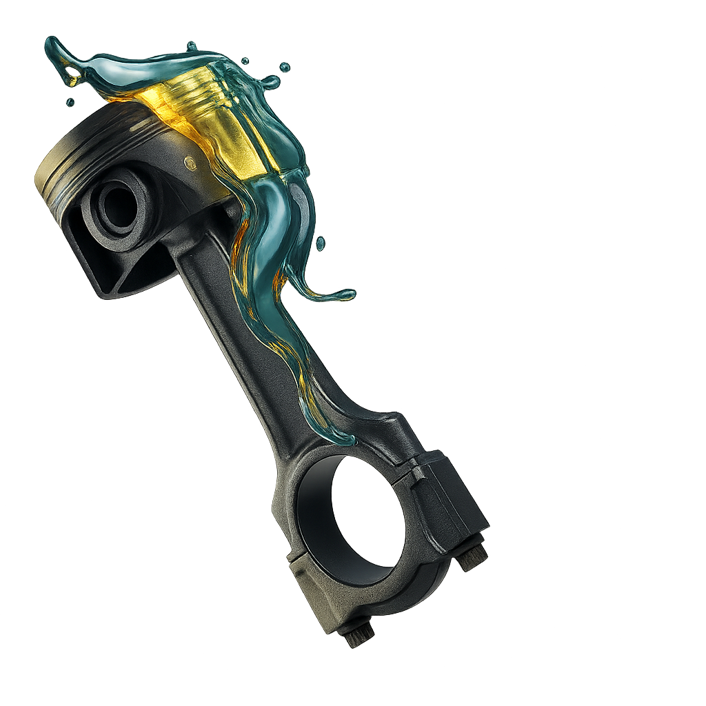 Precision engineered part with flowing lubricant