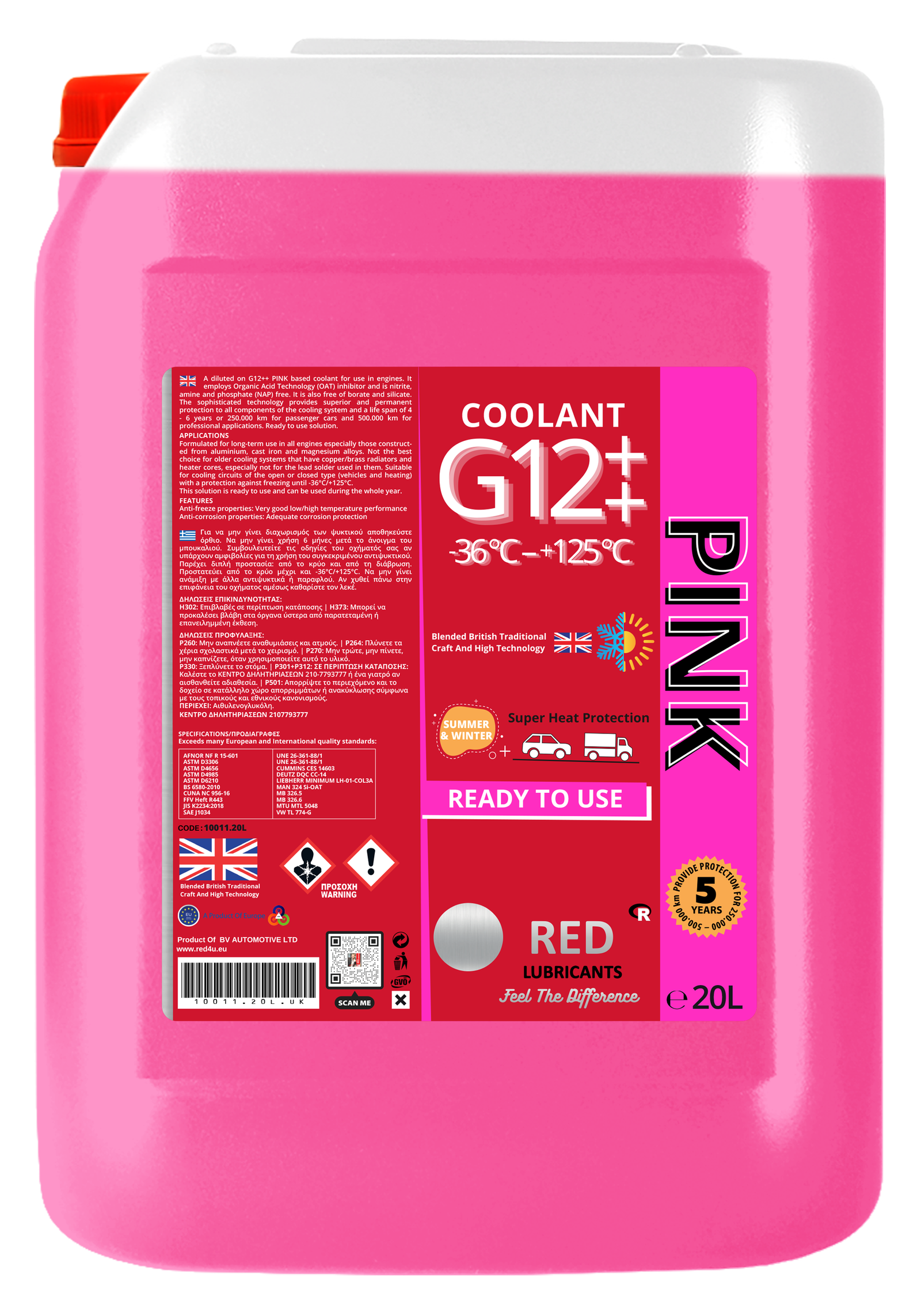 G12++ PINK -40°C READY TO USE 20L