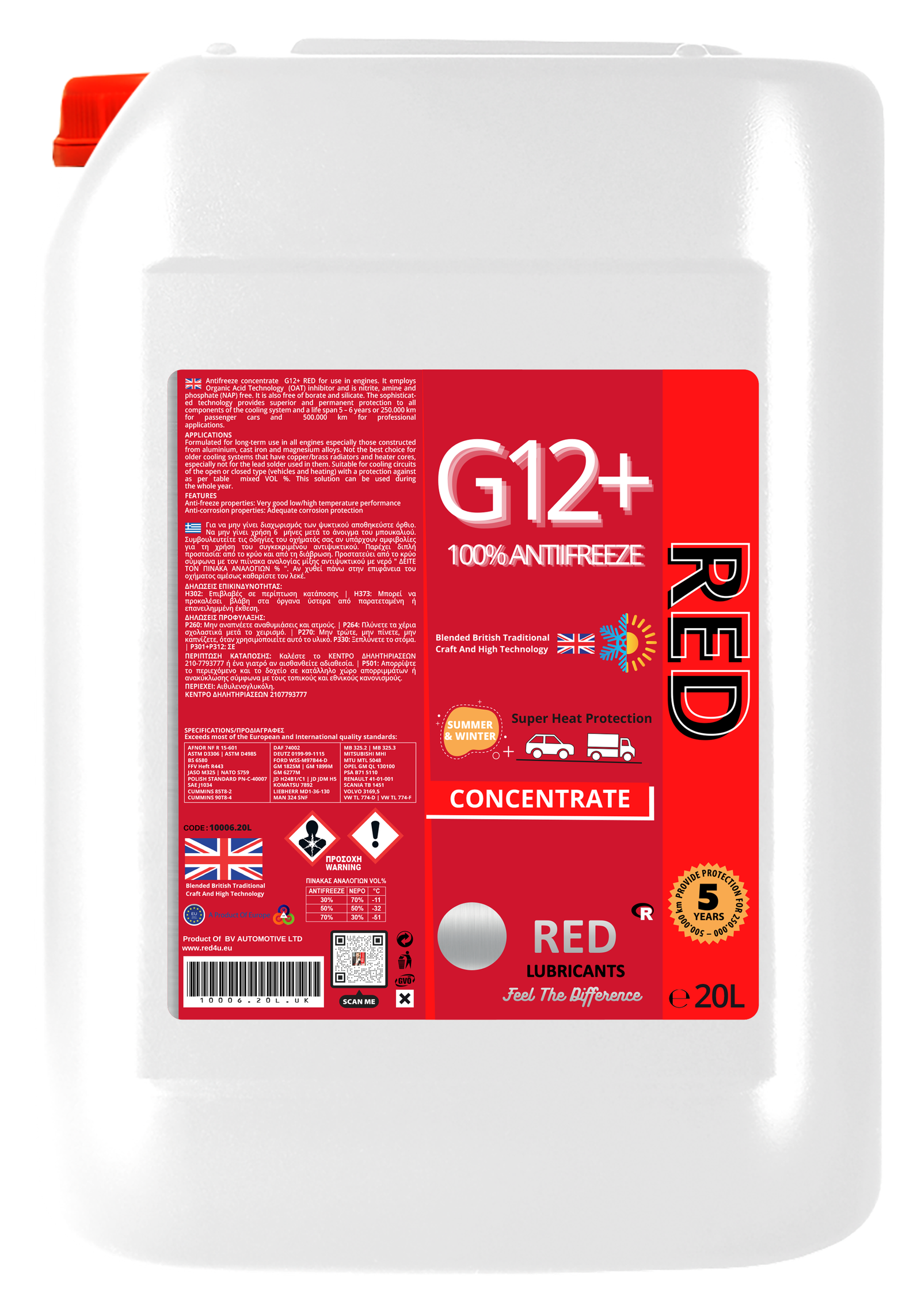 G12+ RED 100% CONCENTRATED 20L